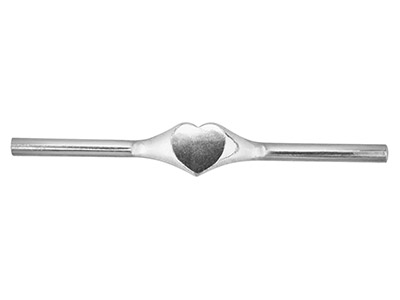 Sterling Silver Ladies Ring L70    1.85mm Fully Annealed Heart Signet 9mm X 9mm, 100% Recycled Silver - Standard Image - 1