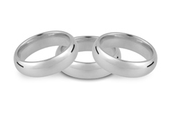 White gold wedding ring blanks
