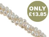 NEW White Multi-Strand Baroque Pearls ONLY £13.85!