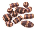 Purple with Copper Stripe Glass Beads ONLY £3.50