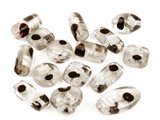 Silver Glass Beads with Black Flecks ONLY £5.50