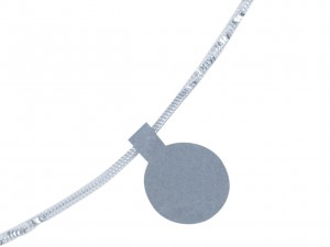 silver dumbbell jewellery labels