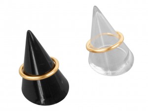 acrylic cone in black and clear