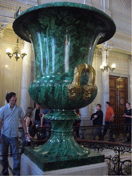 malachite vase