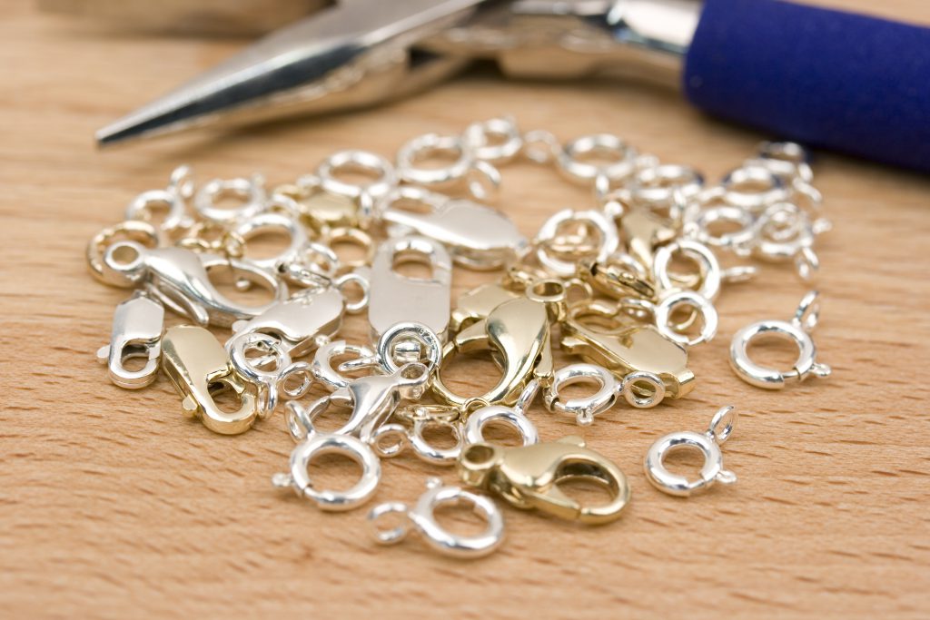 Different Types of Jewellery Clasps. necklace fasteners types. 