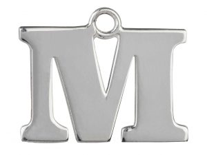 Sterling Silver Letter M Stamping Blank