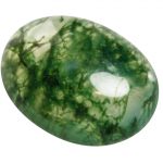Moss Agate Oval Cabochon Stone