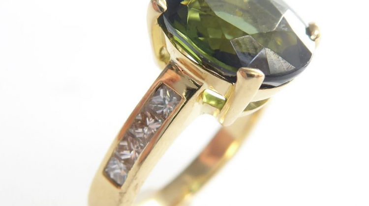 green tourmaline ring
