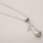 sterling silver bunny necklace