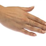 rose gold beaded rings