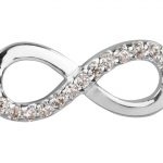 Sterling Silver Cubic Zirconia Set Infinity Connector
