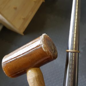 shaping a ring band with a mallet