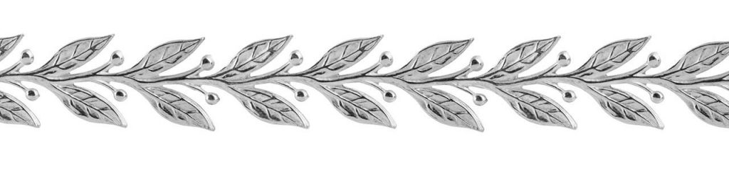 Sterling Silver Leaf and Berry Gallery Strip