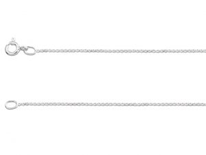 Sterling Silver 1.0mm Mini Belcher Chain 18”/45cm Unhallmarked