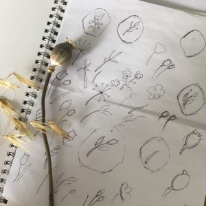 Drawing designs before piercing metal