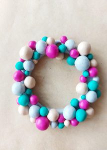 Colourful mini Christmas wreath