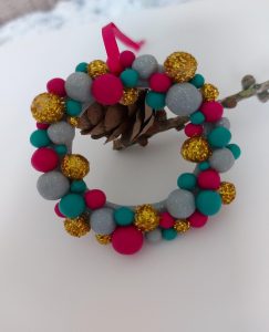 Finished mini wreath DIY