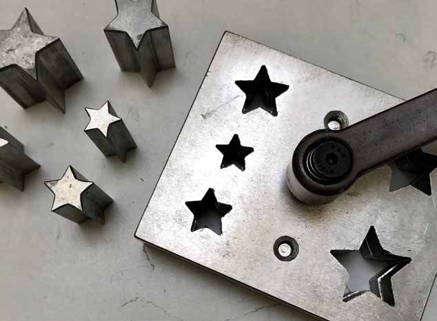The different sizes of stars in a star disc cutter