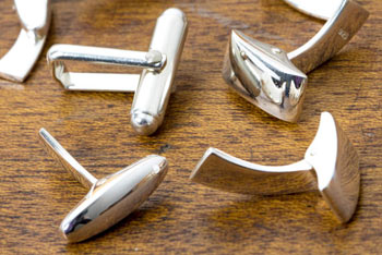 silver cufflinks