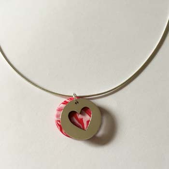 Make this heart necklace out of left over Fimo - Step 8