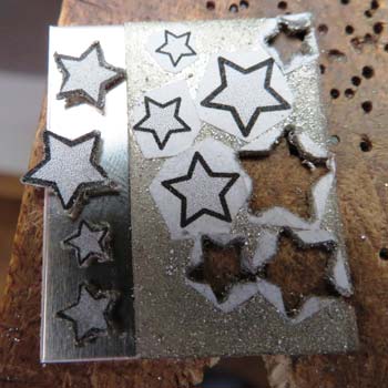 Templates for star drop earrings