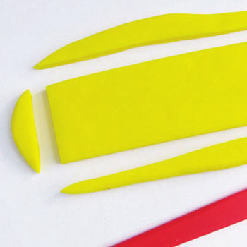 Step 1 - roll and cut out your FIMO clay