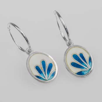Cloisonné technique earrings