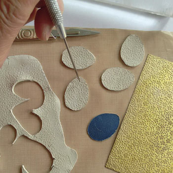 Step 1 - Create the oval shape using silver clay