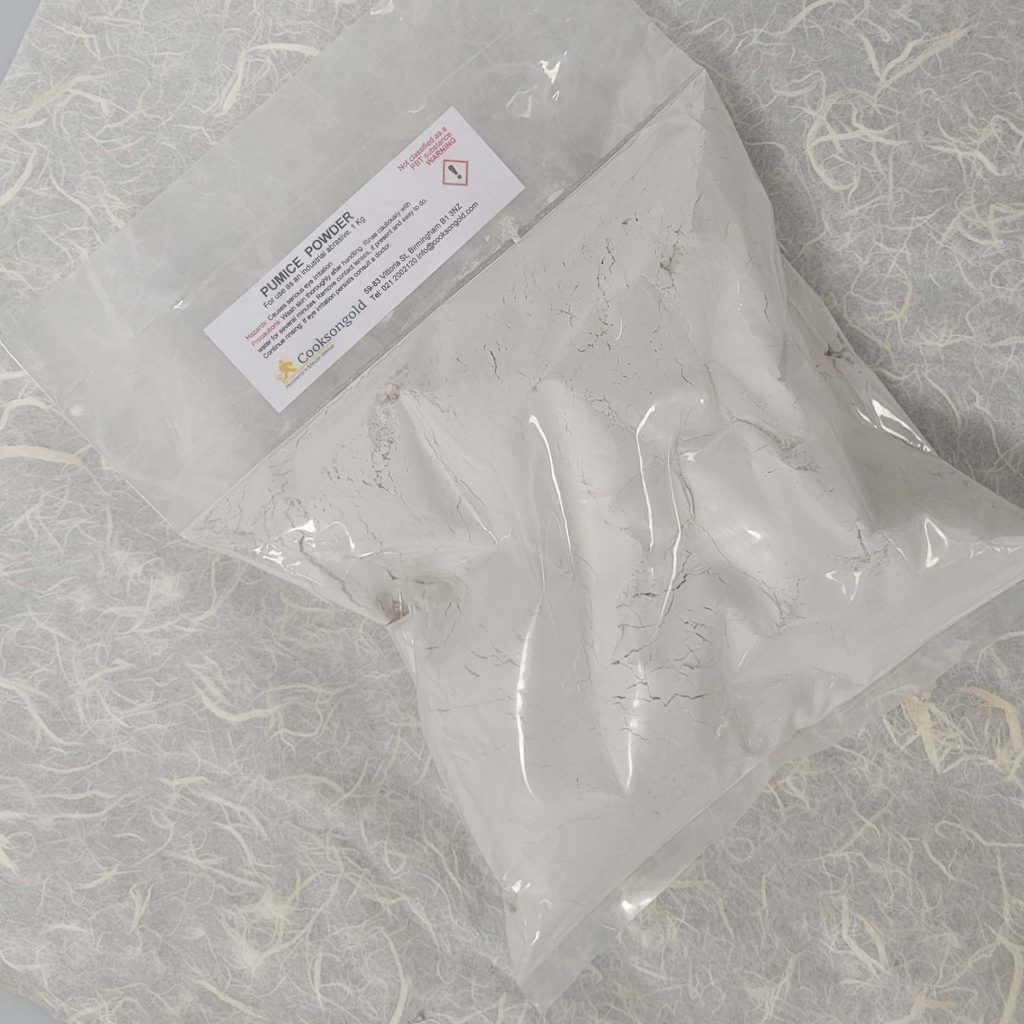 Bag of pumice powder.