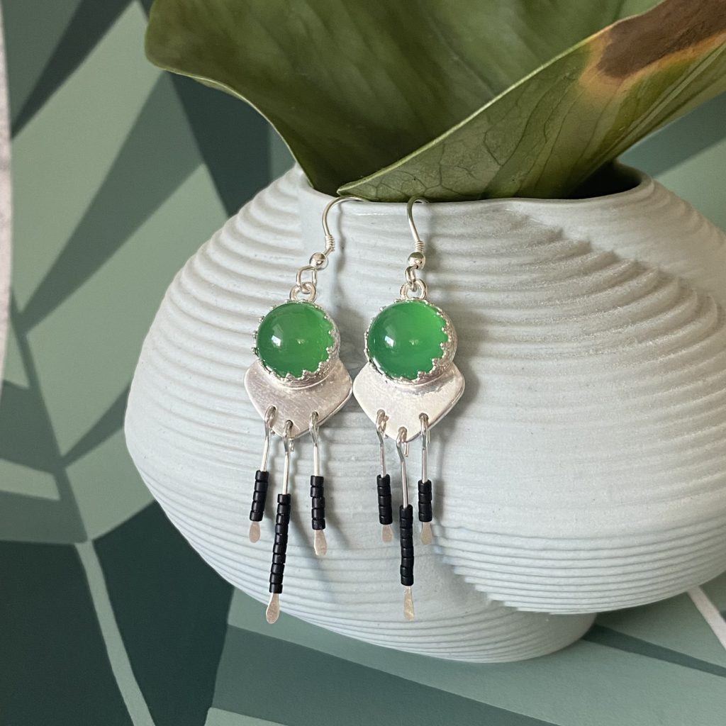 Green Agate Earrings