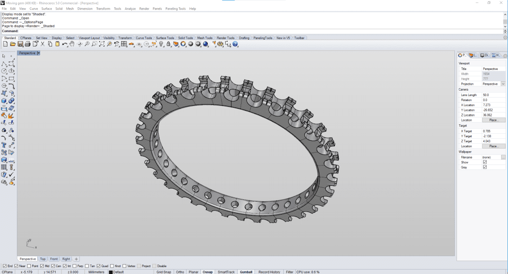 3D design software in use