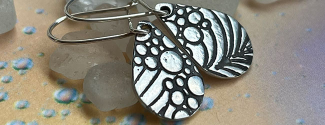 Patterned Teardrop Earrings