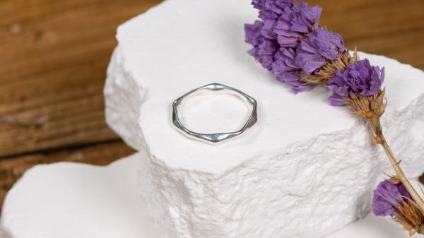 Silver Layer wave ring