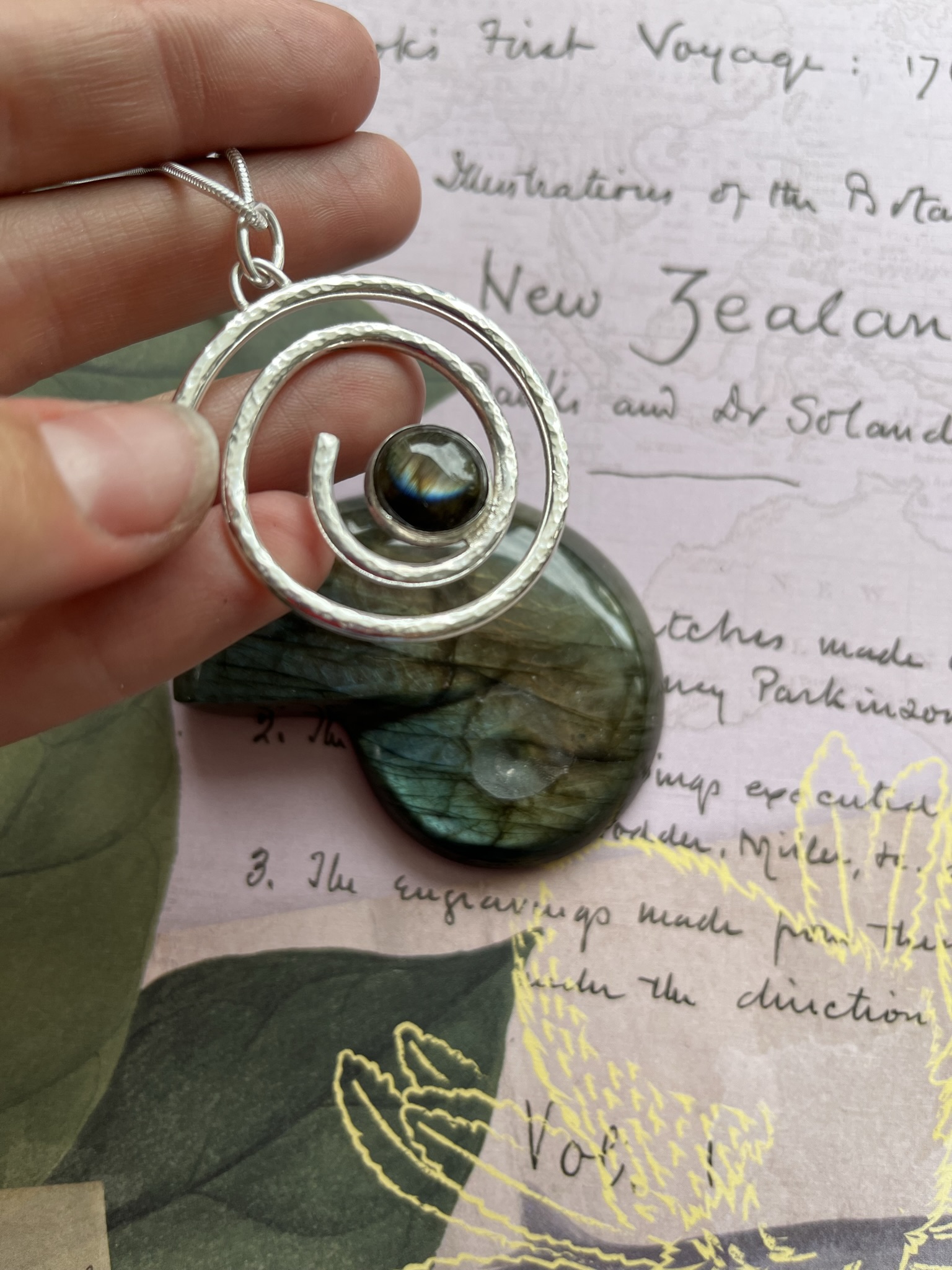 Finished silver pendant