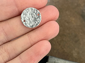 Showing off textured silver blank
