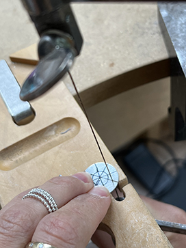 Use piercing saw to cut circle