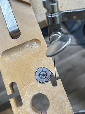 Cut along lines using a piercing saw