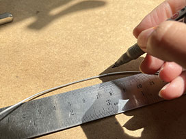 Measure and mark the silver wire