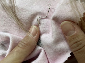 Polish the silver wire using a polishing cloth