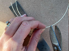 Cutting silver wire