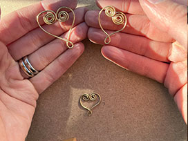 Practice making heart shapes with Copper