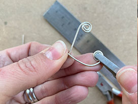 Silver wire wrapping with pliers