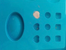 Silver clay in mould