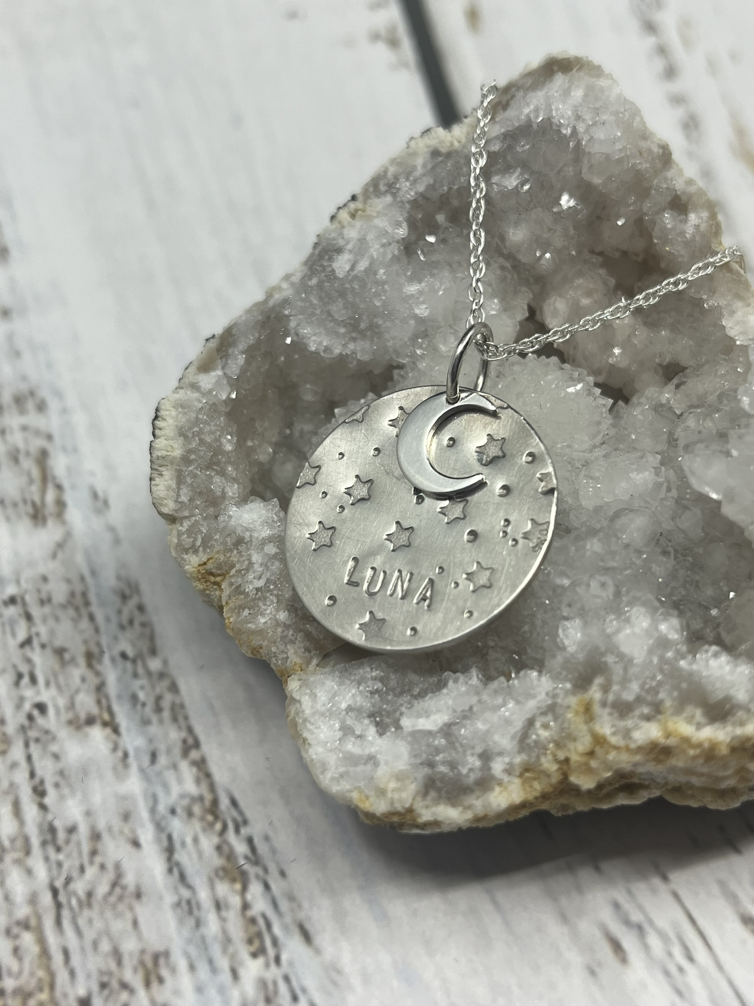 Necklace photographed with single prop