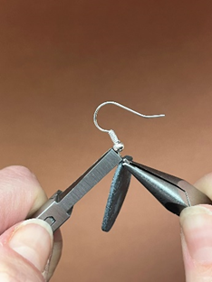 add hook wires to make dangly earrings