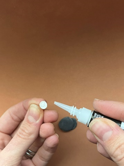 glue earring posts to create fimo stud earrings