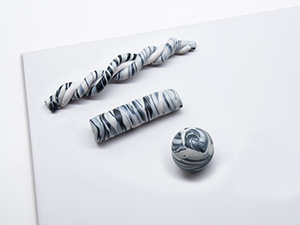 roll the Fimo clay together