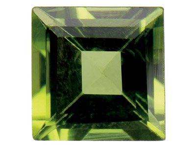 Peridot, Square, 4x4mm