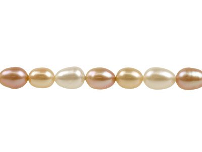 Cultured Pearls, 6x4mm,            Multicolour, Rice, 16