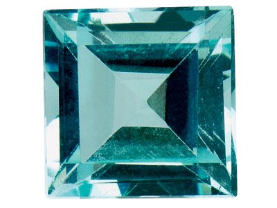 Sky Blue Topaz, Square, 4x4mm,     Treated